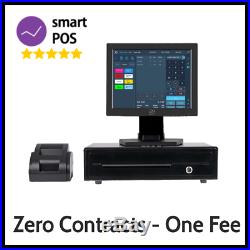 12 Touchscreen EPOS POS System for Retail Shop Cash Register Till One Payment