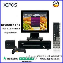 12in Touch Screen POS EPOS Cash Register Till System For Fish & Chips Takeaway