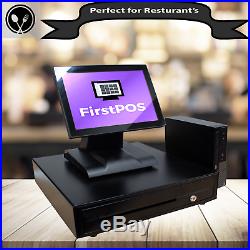 12in Touchscreen EPOS POS Cash Register Till System Restaurant Cafe Bar Deli
