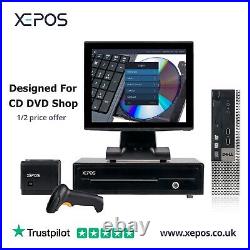 12in Touchscreen POS EPOS Cash Register Till System For DVD CD Video Shop