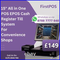 15 All in One POS EPOS Cash Register Till System For Convenience Stores