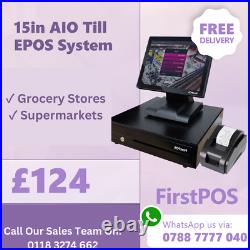 15 All in One POS EPOS Cash Register Till System For Grocery Stores