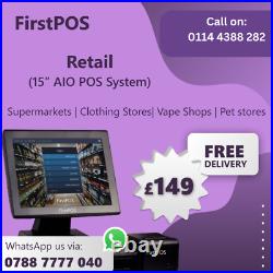 15 All in One POS EPOS Cash Register Till System For Retail