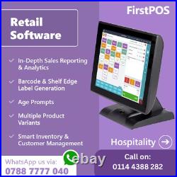 15 All in One POS EPOS Cash Register Till System For Retail