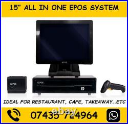 15 POS EPOS Cash register till Touch Screen for Restaurant, cafe, takeaway