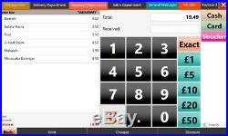 15 Touchscreen EPOS POS Cash Register Till System Hospitality / for Bars