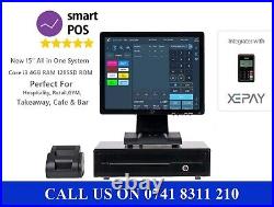 15 in All in one POS Epos Touchscreen Cash Register Till System for Takeaways