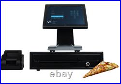 15in Full Touchscreen EPOS Cash Register Till System for Takeaway Delivery Pizza
