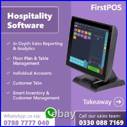 15in Touch Screen EPOS POS Cash Register Till System Café Pizza Shop takeaway