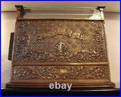 1901 Antique Brass National Cash Register / Renaissance Pattern / NCR / Till