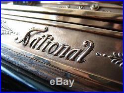1907 Brass Crank National Cash Register NCR /Tiffany Empire Pattern/Antique Till