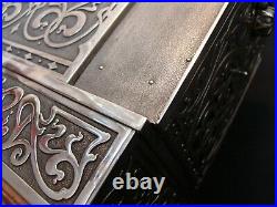 1910 Nickel on Brass Art Nouveau Lever Crank National Cash Register / NCR / Till