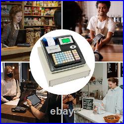 48 Keys Electronic Cash Register Shop Till Thermal Printer POS System Cashier