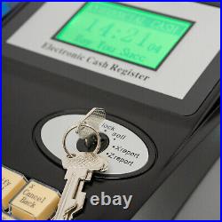 48 Keys Electronic Cash Register Shop Till Thermal Printer POS System Cashier