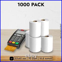 57x40MM THERMAL TILL ROLLS FOR CREDIT CARD MACHINES CASH REGISTERS PDQ MACHINES