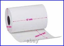 57x40mm MACHINE TILL CREDIT CARD, PDQ THERMAL PAPER ROLLS CASH REGISTER RECEIPT