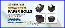 57x70 Thermal Till Rolls (100 Rolls) Credit Card/Paypoint/Cash Register rolls