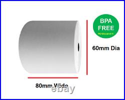 80 x 60mm Thermal Paper Cash Register Till Rolls 80mm x 60mm BPA FREE
