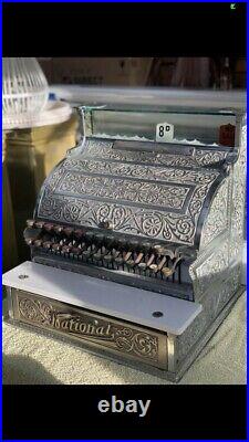 A lovely Antique brass cash register till (national) shop pub display prop