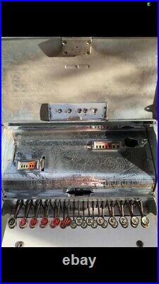 A lovely Antique brass cash register till (national) shop pub display prop
