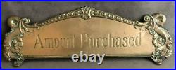 Amount Purchased Shop Grocery National Cash Register Till Brass Advertising Top