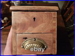 Antique Cash Register Till Gledhill Antique All Original Lovely Dovetail Joints