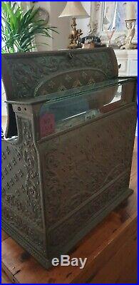 Antique Edwardian Brass Victorian Cash Register Till