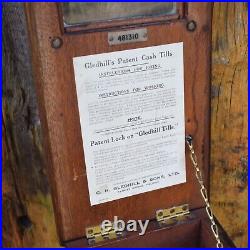 Antique Gledhill Oak Haberdashery Outfitter Shop Cash Register Till Display Prop