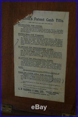 Antique Mahogany Cash Register / Till G. H. Gledhill & Sons Halifax c. 1900