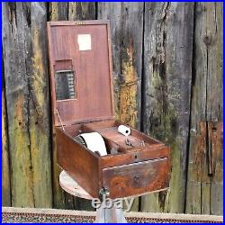 Antique Mahogany Haberdashery Outfitters Shop Display Cash Register Till Prop