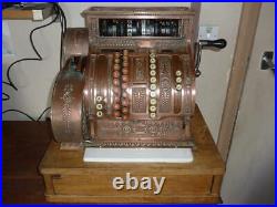 Antique NCR National Cash Register 452 Working Order Hand Crank Copper Till