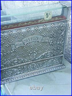 Antique National Cash Register Nickel Plated Original Dayton Ohio Till