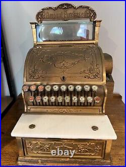Antique National Cash Register / Till No 338 in Great Condition Set Up in £'s