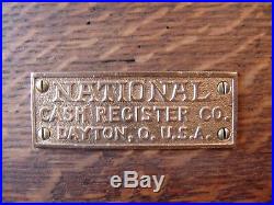 Antique Oak 1908 Model 15 National Cash Register / NCR / Autographic Till