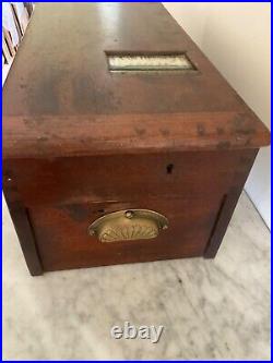 Antique Victorian c19th GLEDHILL Cash Register Till from old Batley Florist Shop