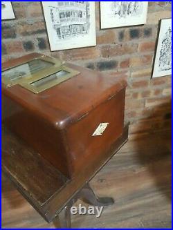 Antique Vintage O'brien Liverpool Cash Register Wooden Till Drawer Very Rare