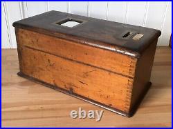 Antique Wooden British Cash Till Register w. Money Draw by J. L. Ward & Co