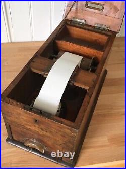 Antique Wooden British Cash Till Register w. Money Draw by J. L. Ward & Co