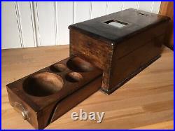 Antique Wooden British Cash Till Register w. Money Draw by J. L. Ward & Co