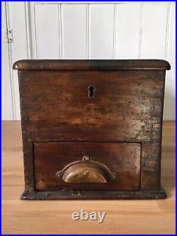 Antique Wooden British Cash Till Register w. Money Draw by J. L. Ward & Co