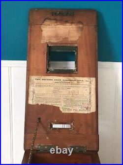 Antique Wooden British Cash Till Register w. Money Draw by J. L. Ward & Co