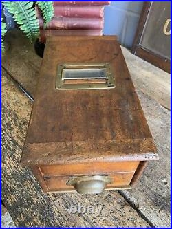 Antique Wooden Cash Register Till Bell Working Cash Drawer Receipt Dispenser