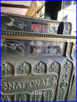 Antique brass cash register till (national) shop pub display prop STEVENSONS
