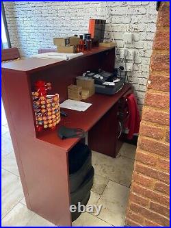 Barbershop Beauty Salon Reception Desk Cash Register Till Counter With Cupboard