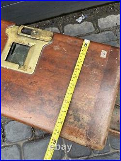 Barn Find Rare Vintage Brass Wooden Cash Shop Register Upcycle Display Derby