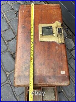 Barn Find Rare Vintage Brass Wooden Cash Shop Register Upcycle Display Derby