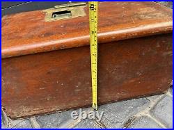 Barn Find Rare Vintage Brass Wooden Cash Shop Register Upcycle Display Derby