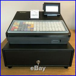 Black Sharp XE-A217B Cash Register With Till Drawer, Key and Spare Receipt Rolls