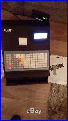 Black Sharp XE-A217B Cash Register With Till Drawer, Key and instructions WS6