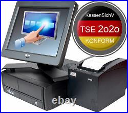 Black Till Tse Cash Register System 12 30cm Monitor Touchscreen Printer Gastro
